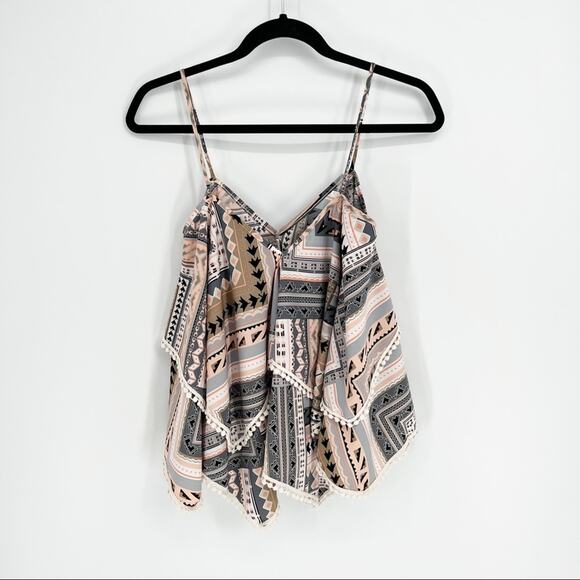 Young at Heart Peach Aztec Layered Tank - Picture 3 of 8